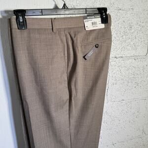 Michael Kors Men's Classic-Fit Stretch Wool-Blend Suit Pants Tan 44x32 $190